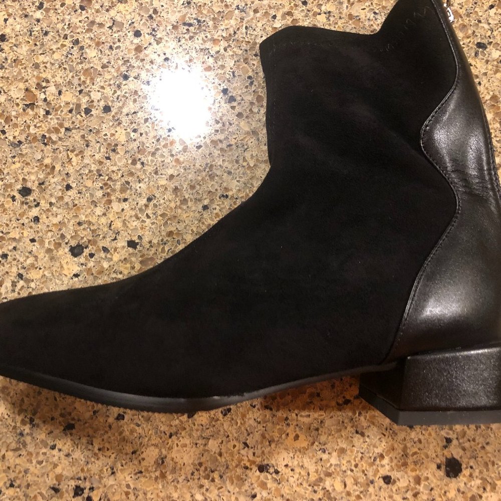Lroey Reoly Women's Block Heel Ankle Boots, Black,  6.5